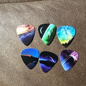Colorful Galaxy Guitar Picks Set